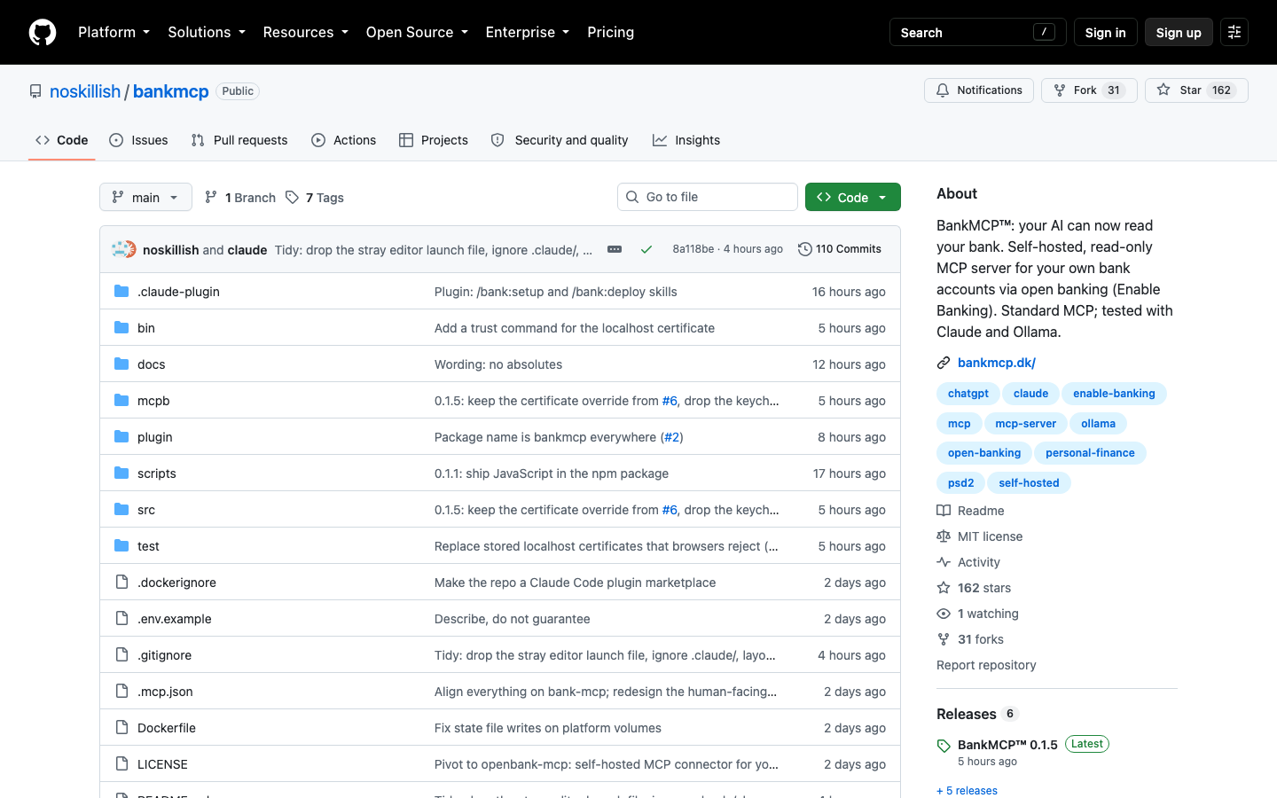 bankmcp Review 2026 — A Self-Hosted, Read-Only MCP Server That Lets Your AI Read Your Own Bank Accounts