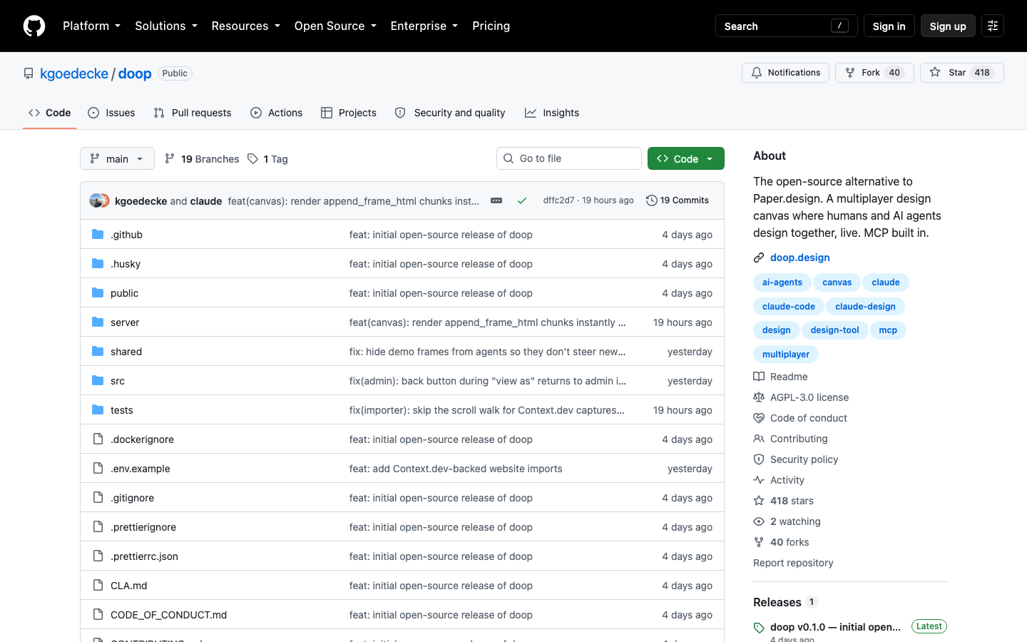 doop Review 2026 — The Open-Source Multiplayer Canvas Where Humans and AI Agents Design Together