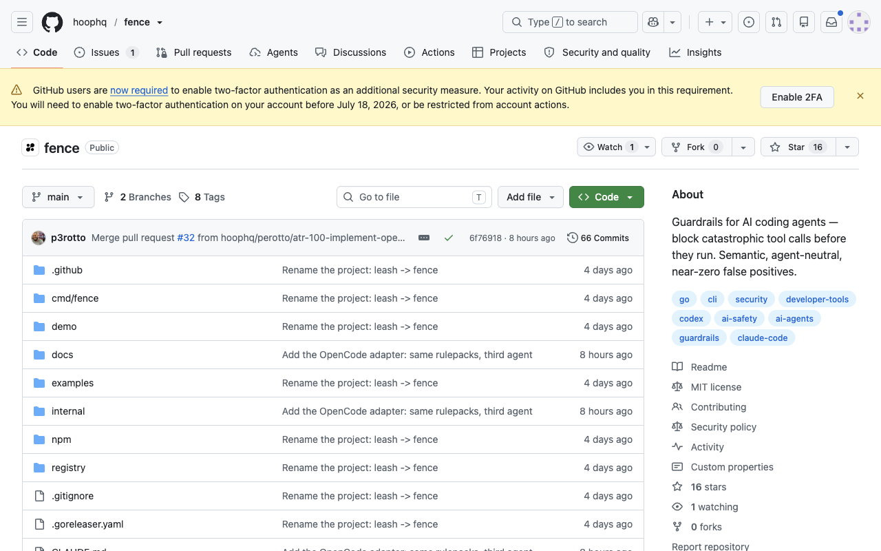 Fence by hoophq — Semantic Guardrails for AI Coding Agents Review 2026