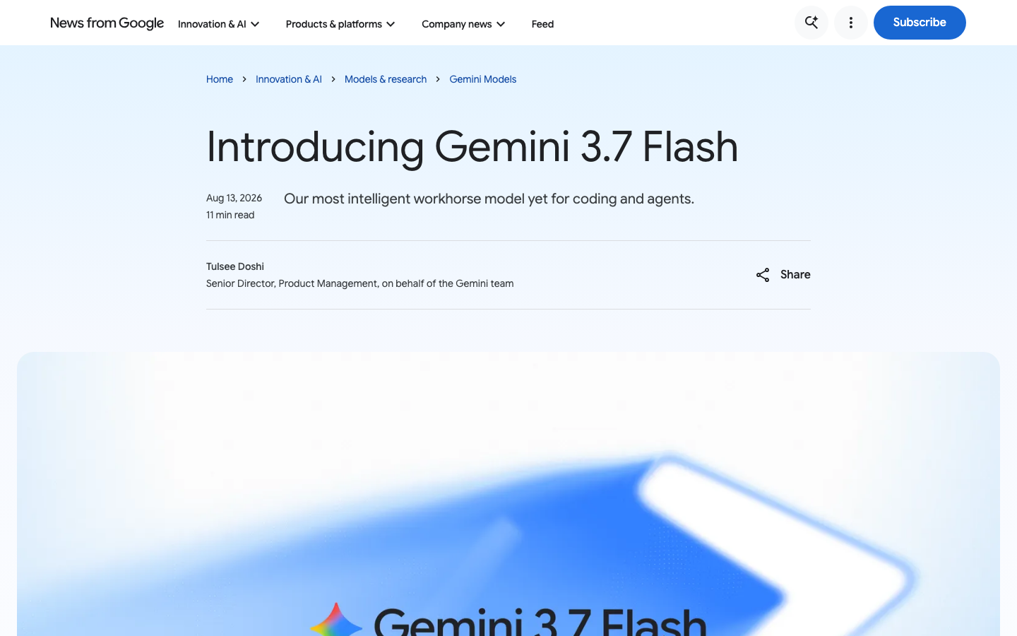 Gemini 3.7 Flash Review — Google's $0.75 Workhorse, Half the Price of 3.6 Flash