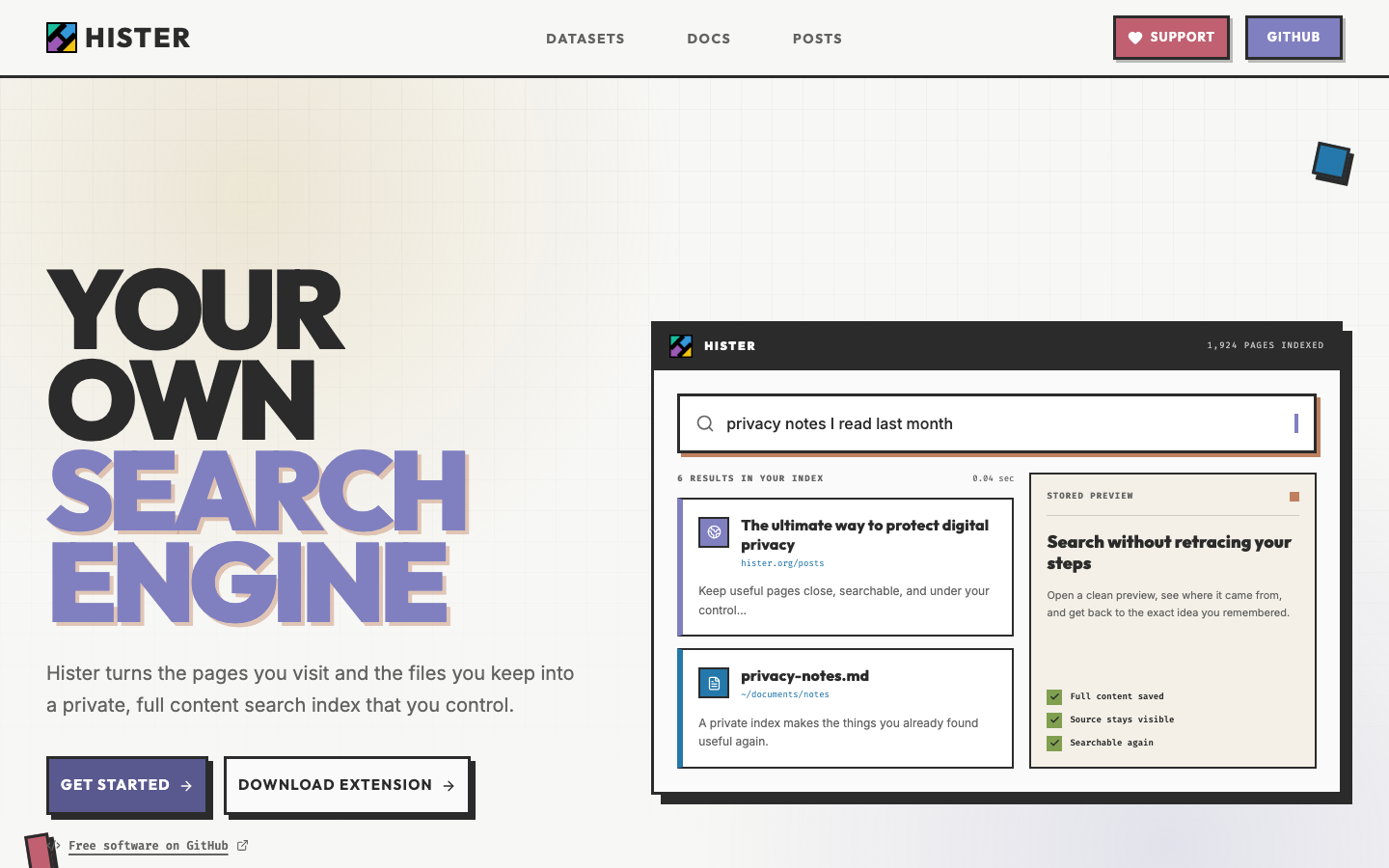 Hister Review 2026 — A Private, Full-Content Search Engine for Everything You've Read