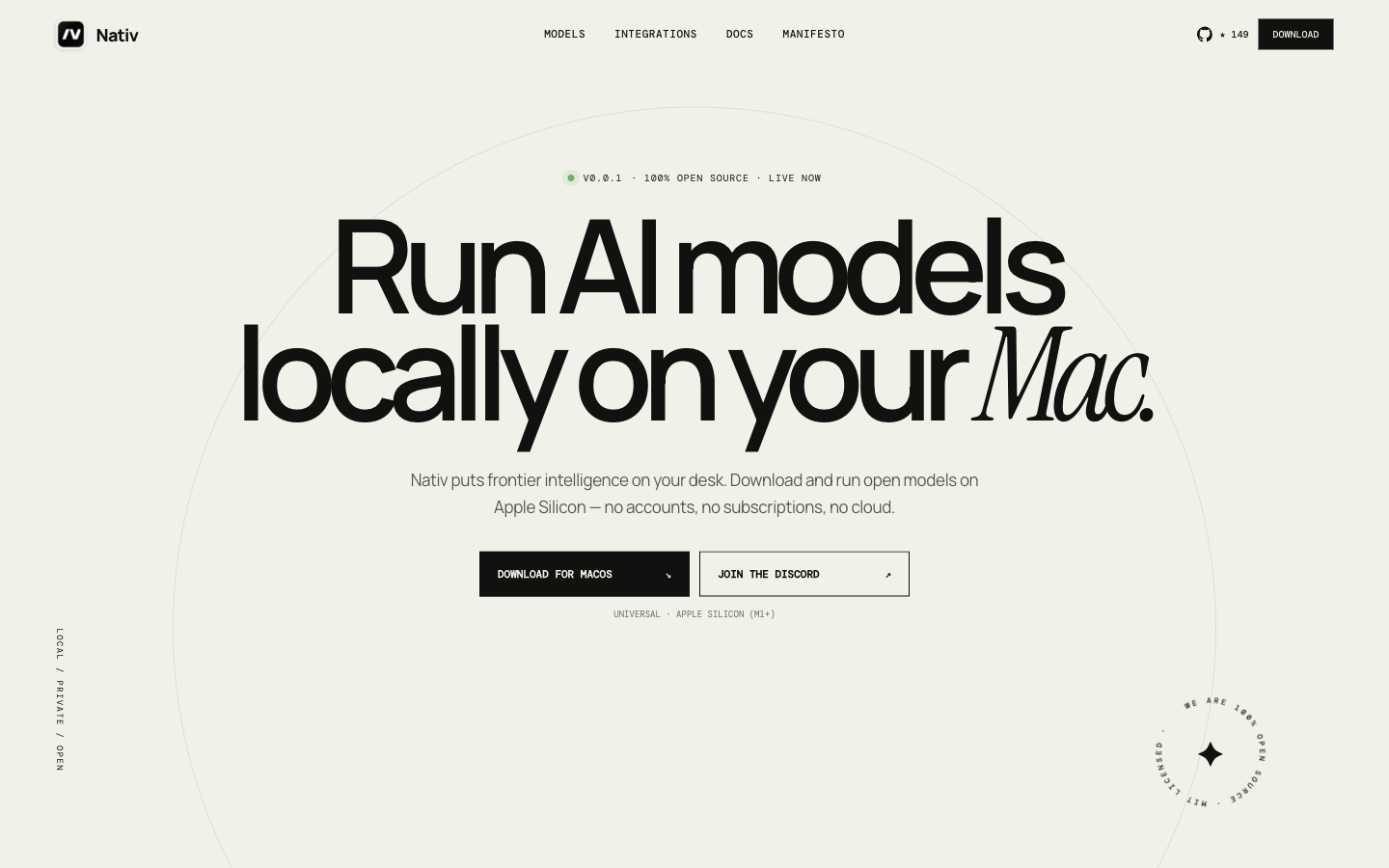 Nativ Review — Run Frontier Open Models Locally on Your Mac, Free and Open Source