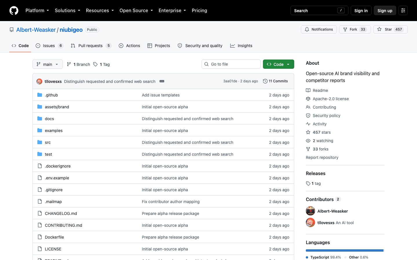 niubigeo Review 2026 — Open-Source AI Brand Visibility Audits: See Whether ChatGPT, Claude and Perplexity Recommend Your Product