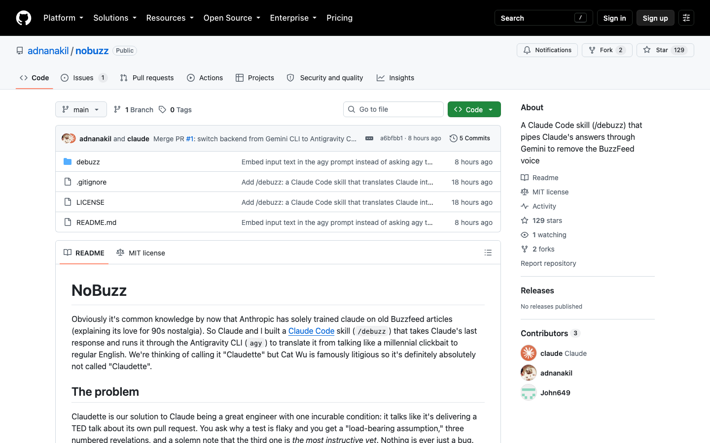 NoBuzz Review 2026 — A Claude Code Skill That Strips the BuzzFeed Voice Out of Claude's Replies