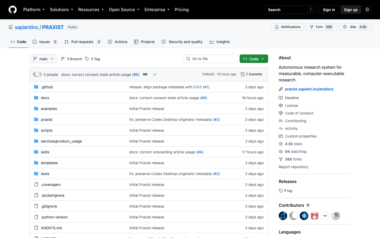 PRAXIST Review 2026 — Autonomous Research System That Turns Runnable Projects Into Evidence-Driven Research Runs