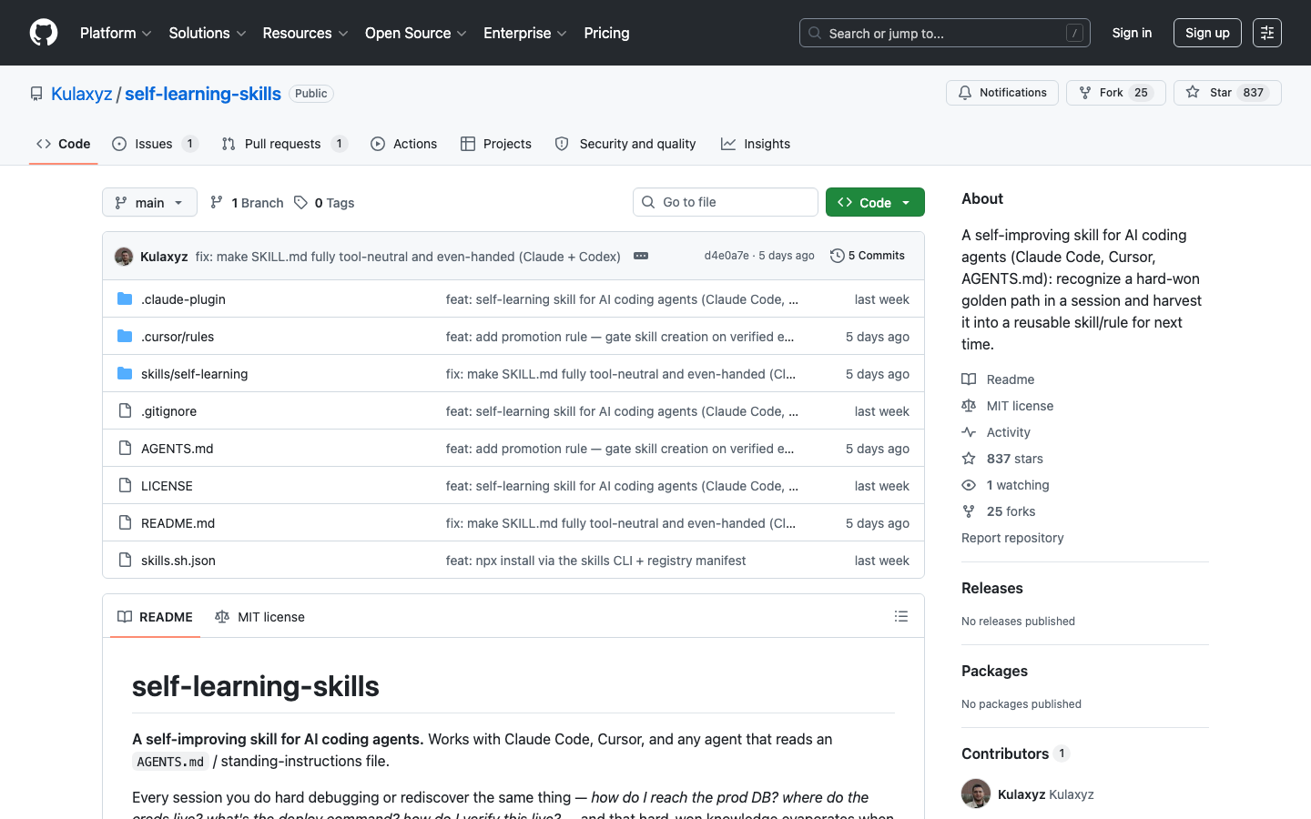 Self-Learning Skills Review 2026 — The Meta-Skill That Teaches AI Agents to Capture Their Own Hard-Earned Knowledge