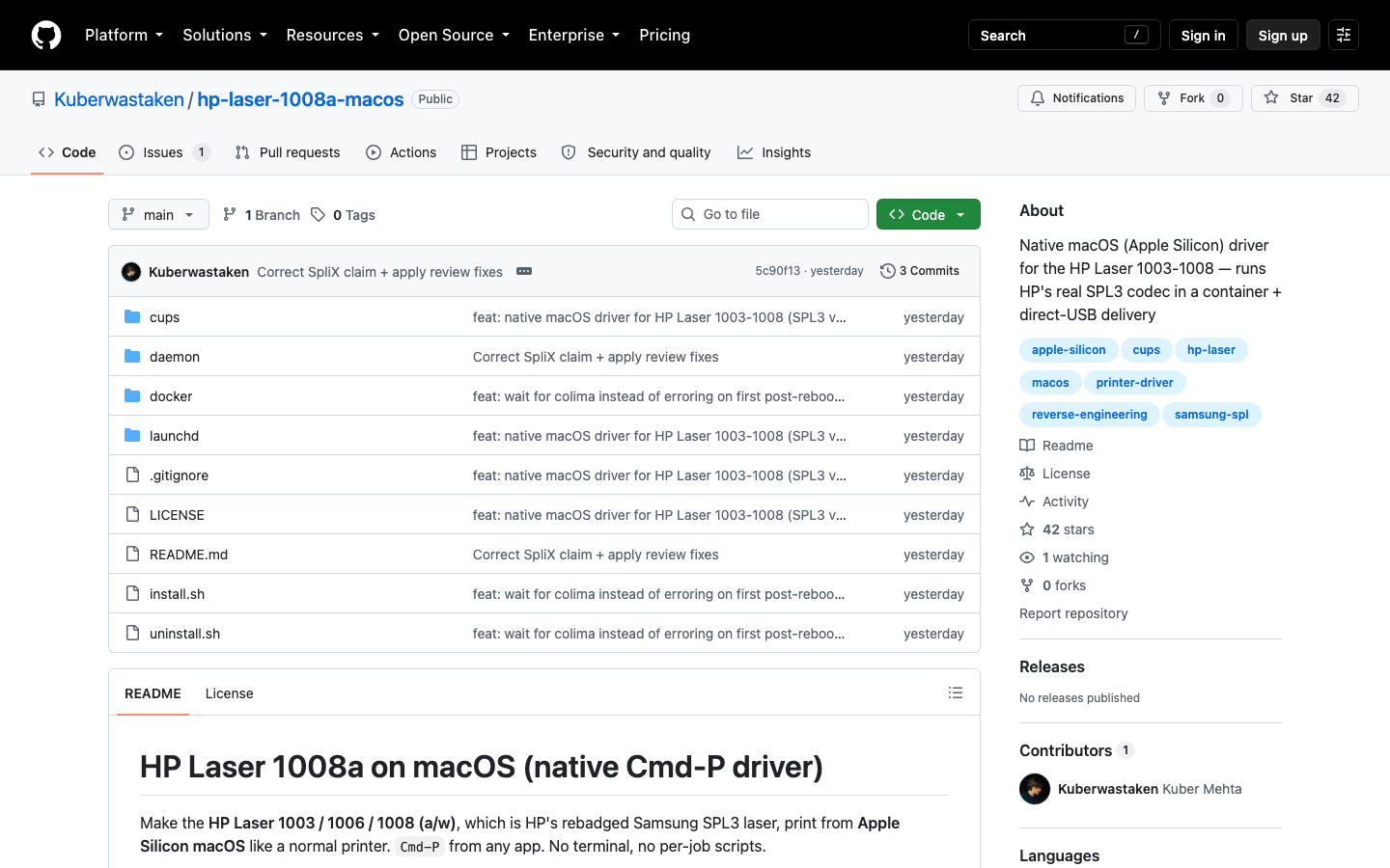 Claude Code Reverse-Engineering Workflow 2026 — Getting an Unsupported HP Laser 1008a to Print on macOS